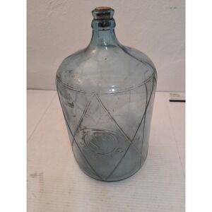 Antique Great Bear 5 Gallon Glass Water Bottle Carboy 71-2 GPD w/ Cork